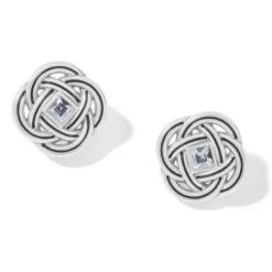 Interlok Shine Post Earrings 5 Interlok Shine Post Earrings -Fashion Accessories Store interlok shine post earrings silver 1