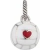 Love Volley Ball Charm -Fashion Accessories Store love volley ball charm silver white 0 475b5c62 3af0 4bf2 834d 0c675fa94c83