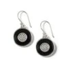 Meridian Eclipse Disc French Wire Earrings -Fashion Accessories Store meridian eclipse disc french wire earrings silver black 0