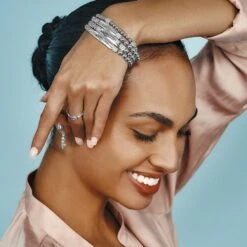 Meridian Love Petite Stretch Bracelet -Fashion Accessories Store meridian love petite stretch bracelet silver 3