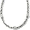 Meridian Petite Beads Station Necklace -Fashion Accessories Store meridian petite beads station necklace silver 0 56814db0 bfe1 4b53 bf28 2d7292b41d1b