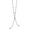 Meridian Two Tone Petite Y Necklace -Fashion Accessories Store meridian two tone petite y necklace gold red 0