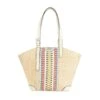 Michaela Straw Tote -Fashion Accessories Store michaela straw tote natural multi 0