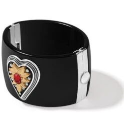 Monarch Love Hinged Bangle 6 Monarch Love Hinged Bangle -Fashion Accessories Store monarch love hinged bangle black multi 1 a4276b46 0b89 4995 b061 bd0cb6d2518a