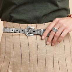 Mosaica Tile Belt -Fashion Accessories Store mosaica tile belt black 4