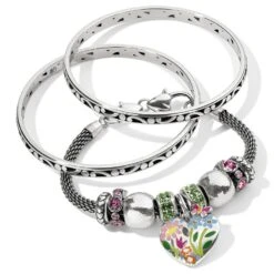 Nature's Charms Heart -Fashion Accessories Store nature s charms heart silver multi 2