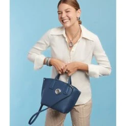 Oriana Small Tote -Fashion Accessories Store oriana small tote cyan 4