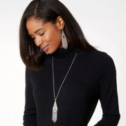 Pebble Disc Convertible Fringe Necklace 9 Pebble Disc Convertible Fringe Necklace -Fashion Accessories Store pebble disc convertible fringe necklace silver 3 5585e83b d9b0 4753 842e a35bf26fcb4c