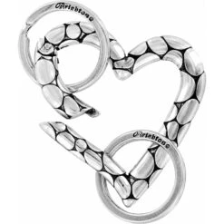 Pebble Heart Valet Key Fob -Fashion Accessories Store pebble heart valet key fob silver 2 b2f70e78 4e21 4e78 932c 7674fa9686b5