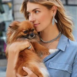 Pebble Leaf Trio Post Drop Earrings -Fashion Accessories Store pebble leaf trio post drop earrings silver 2