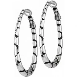 Pebble Oval Hoop Earrings -Fashion Accessories Store pebble oval hoop earrings silver 2 5787465c 3f02 4dc2 a4bc 57c611b0cc37