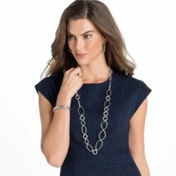 Pebble Oval Hoop Earrings -Fashion Accessories Store pebble oval hoop earrings silver 3 f2638155 165e 4f71 8851 e53d9b7454bd