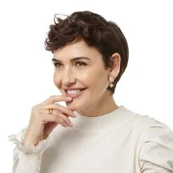 Pink Moon Leverback Earrings -Fashion Accessories Store pink moon leverback earrings gold pink 2