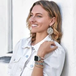 Posey Disc French Wire Earrings -Fashion Accessories Store posey disc french wire earrings silver 4