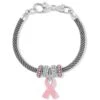 Power Of Pink Sparkle Bracelet 1 Power Of Pink Sparkle Bracelet -Fashion Accessories Store power of pink sparkle bracelet silver pink 0