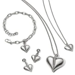 Precious Heart Necklace -Fashion Accessories Store precious heart necklace silver 2