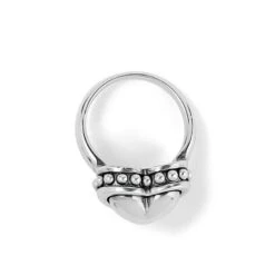 Pretty Tough Bold Heart Ring -Fashion Accessories Store pretty tough bold heart ring silver 1