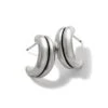 Pretty Tough Groove Post Hoop Earrings 1 Pretty Tough Groove Post Hoop Earrings -Fashion Accessories Store pretty tough groove post hoop earrings silver 0