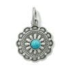 Pueblo Medallion Charm -Fashion Accessories Store pueblo medallion charm silver blue 0