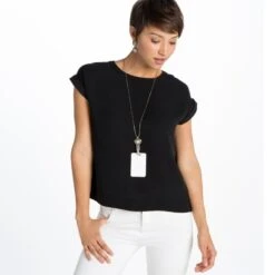 Reno Heart Badge Clip Necklace -Fashion Accessories Store reno heart badge clip necklace silver 3 a1f33821 bc7e 477e 886b 6b5f45366c67