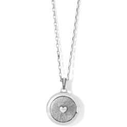 Romanza Round Locket Necklace -Fashion Accessories Store romanza round locket necklace silver 2 7c1f51ba 73a2 46c8 a655 71de7ad99e09