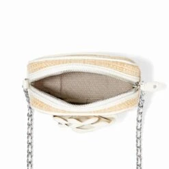 Rosie Straw Camera Bag -Fashion Accessories Store rosie straw camera bag white 1