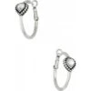 Shimmer Heart Small Hoop Earrings -Fashion Accessories Store shimmer heart small hoop earrings silver 0 b96fd815 58a3 430c b31e 7fe52640da0b