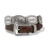 Silver Links Belt -Fashion Accessories Store silver links belt brown 0