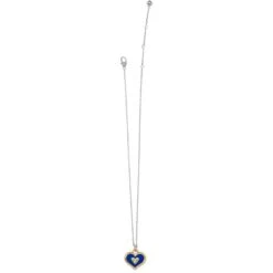 Simply Charming Giving Heart Necklace -Fashion Accessories Store simply charming giving heart necklace gold blue 2