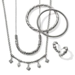 Sonora Roped Necklace 7 Sonora Roped Necklace -Fashion Accessories Store sonora roped necklace silver 2