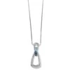 Spectrum Loop Necklace 1 Spectrum Loop Necklace -Fashion Accessories Store spectrum loop necklace silver blue 0