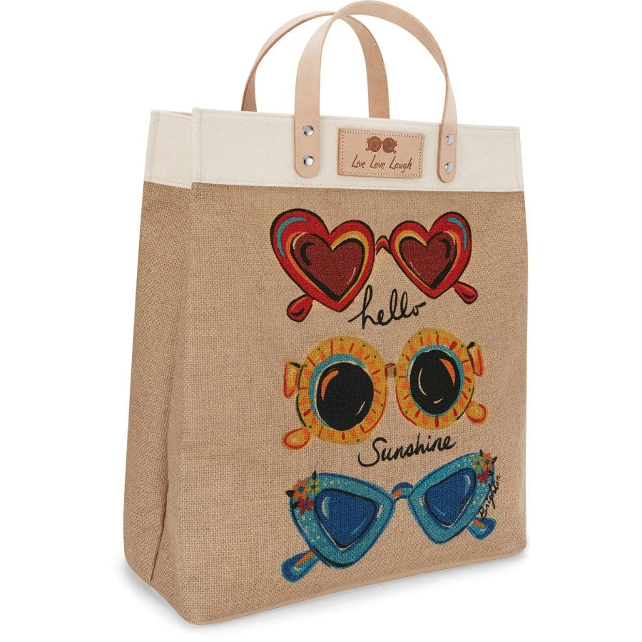 Sunny Shades Burlap Tote 3 Sunny Shades Burlap Tote