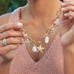 Sunset Cove Charm Bracelet -Fashion Accessories Store sunset cove charm bracelet silver gold 2