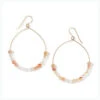 Sunset Cove Hoop Earrings -Fashion Accessories Store sunset cove hoop earrings gold pink 0