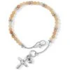 Sweet Reflections Cross Bracelet -Fashion Accessories Store sweet reflections cross bracelet silver cream 0 dd827eaf 1197 40ae b04f 61c550cbfec7