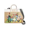 The Picnic East West Burlap Tote -Fashion Accessories Store the picnic east west burlap tote multi 0