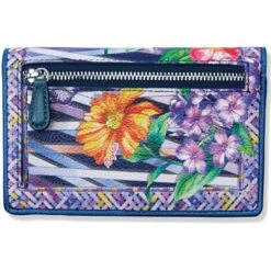 Trellis Blooms Medium Folio Wallet -Fashion Accessories Store trellis blooms medium folio wallet multi 2