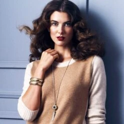 Tres Twist Long Necklace 10 Tres Twist Long Necklace -Fashion Accessories Store tres twist long necklace silver gold 3 a3e90e90 9850 4cd0 bc2b b5c35026d950