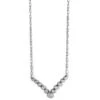 Twinkle Granulation V Necklace 1 Twinkle Granulation V Necklace -Fashion Accessories Store twinkle granulation v necklace silver 0