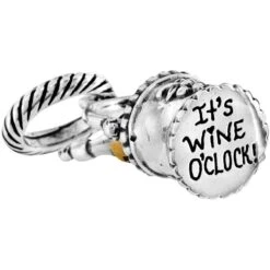 Wine O' Clock Charm -Fashion Accessories Store wine o clock charm silver gold 3 409badbc 43c1 482d 9767 62fd820c183f